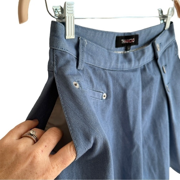 Thakoon Chambray Wrapped Side Button Skort/Shorts, Size 2 - Picture 4 of 8